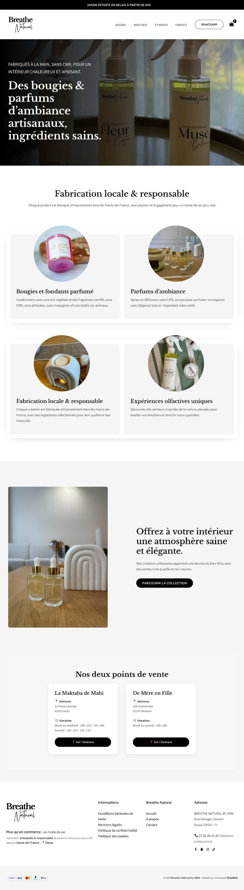Boutique Breathe Natural by ADM — produits naturels WooCommerce