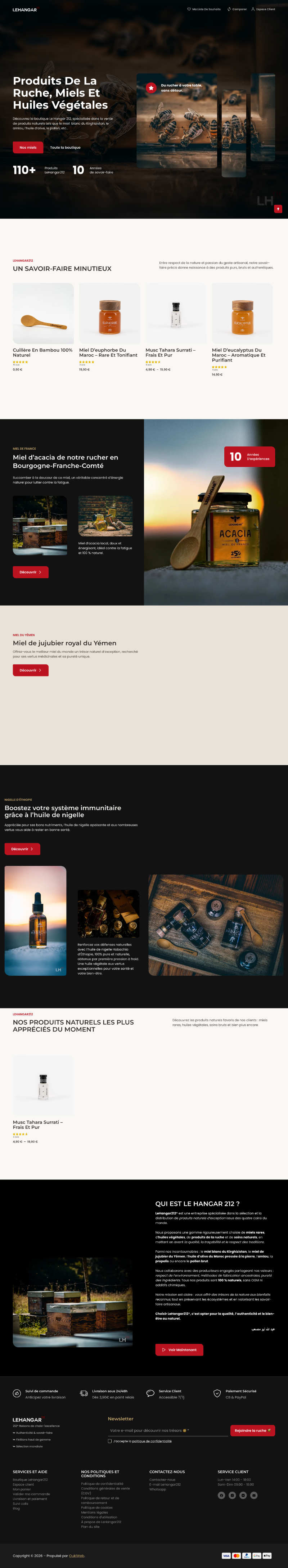 Landing page Le Hangar 212 — déstockage final