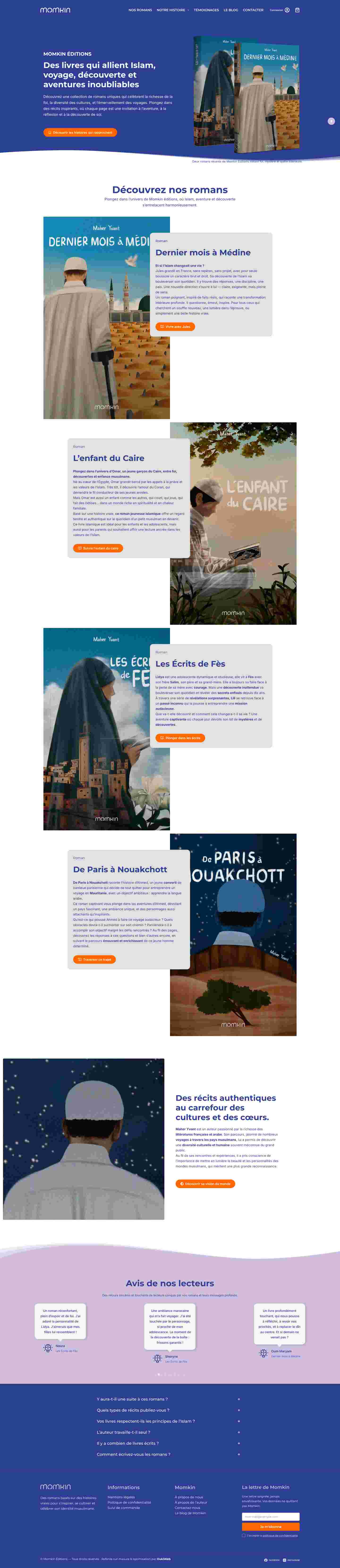 Site Momkin Éditions — maison d'édition catalogue en ligne