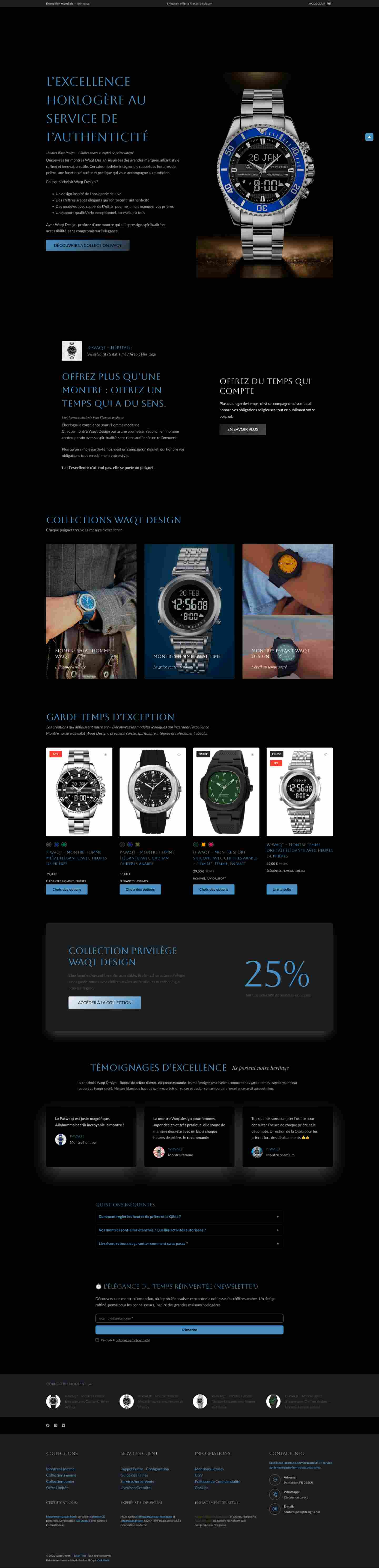 Site vitrine Waqt Design — agence créative design & web